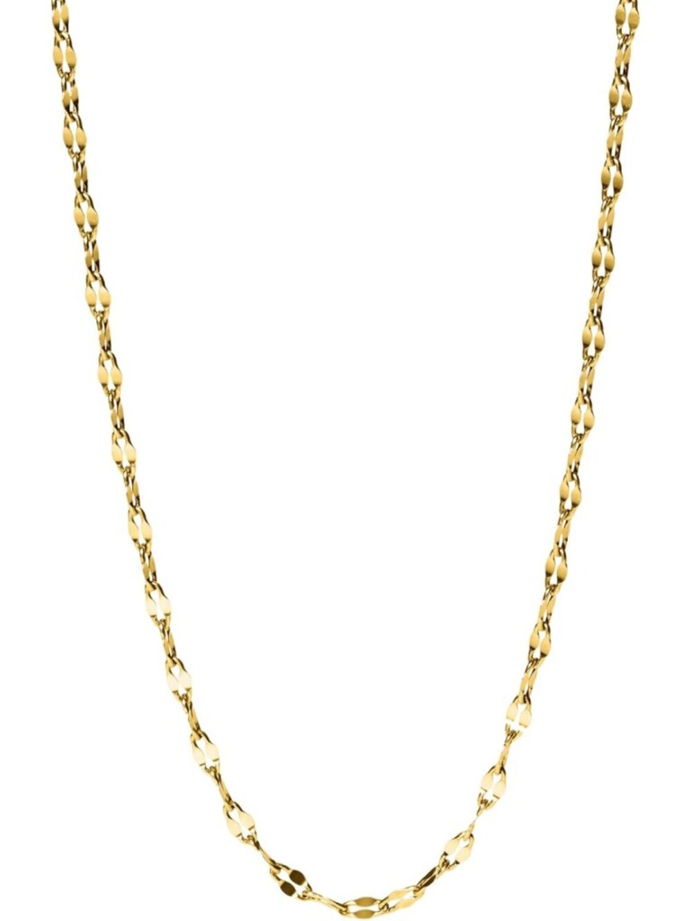 14K Gold Plated Petal Necklace - Water-Resistant Stainless Steel Jewelry for